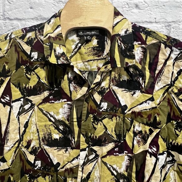 Stacy Adams‎ Shirt Mens Button Short Sleeve Linen Blend Abstract Print Sz 3X BIG - Picture 4 of 7